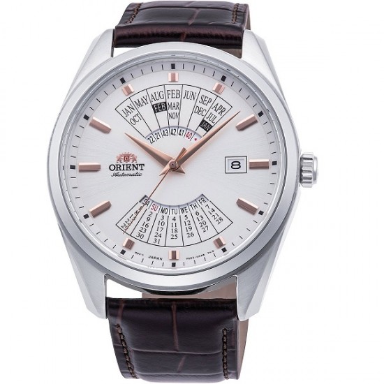 Orient Men's Watch 43mm Chronograph Automatic with Brown Metal Bracelet RA-BA0005S30B Orient Men's Watch 43mm Chronograph Automatic with Brown Metal Bracelet RA-BA0005S30B