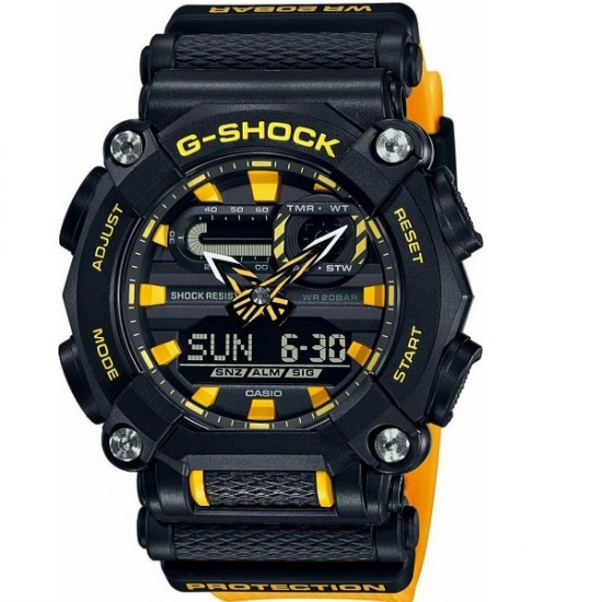 Casio G-Shock Analog/Digital Men's Watch 49.5mm Chronograph Battery with Black Rubber Strap GA-900A-1A9ER Casio G-Shock Analog/Digital Men's Watch 49.5mm Chronograph Battery with Black Rubber Strap GA-900A-1A9ER