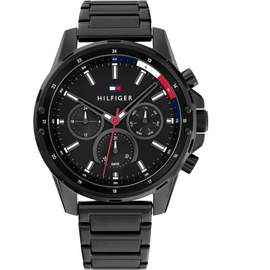 Tommy Hilfiger Mason Ceas Barbatesc 45mm Cronograf cu Baterie cu Brățară Metalică Neagră 1791935. Tommy Hilfiger Mason Ceas Barbatesc 45mm Cronograf cu Baterie cu Brățară Metalică Neagră 1791935.